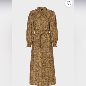 FRNCH Juliette Leopard Print Shirt Dress | NWT